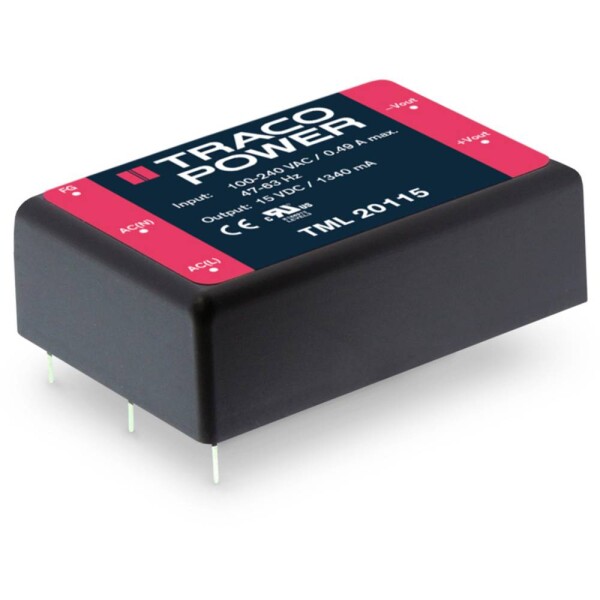 Sieťový zdroj AC/DC do DPS TracoPower TML 40512 12 V/DC 5 A 40 W; TML 40512