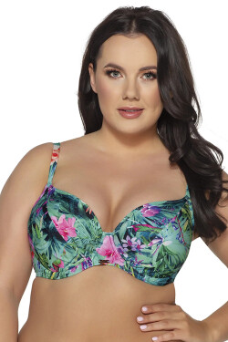 Dámska plavková podprsenka Paradise SK-206 Green mix - AVA 75D zelená s květy
