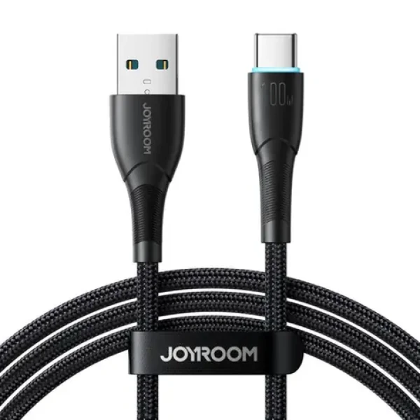 Joyroom SA32-AC6 Nabíjací kábel USB-A (M) - USB-C (M) 100W 1.0m čierna (SA32-AC6 1m Bl)