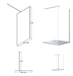BESCO - Walk-in sprchovací kút AVEO - FARBA rámu - Chróm / Leštený hliník (ALU), Pevná stena - 30 cm, Rozmer A - 100 cm, Rozmer C - 195 cm, Výplň - Číre bezpečnostné sklo - 8 mm BCAVEO100+BCAVEO30