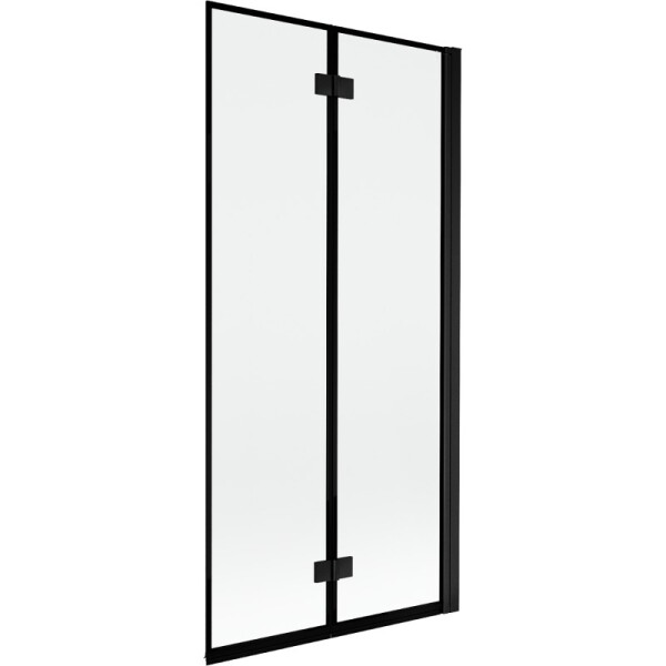 MEXEN - MIST vaňová zástena 90x150 cm 6mm 2-s, čierna, okraj, pravá 8A9-090-002-70-70-P