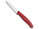 VICTORINOX Nôž na zeleninu s vlnkovaným ostrím 8 cm červená (6.7631)