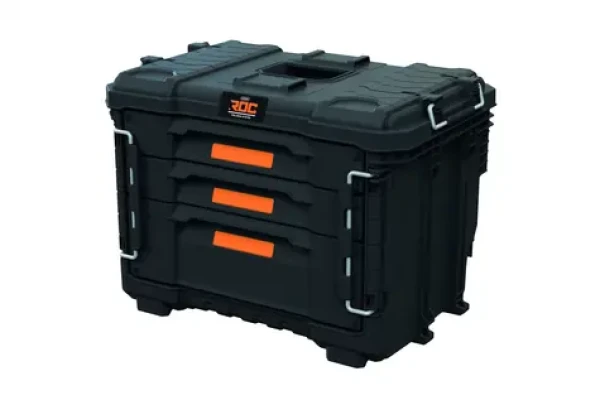 Curver ROC Pro Gear 2.0 XL čierna / Organizér / 3 zásuvky / 56,5 x 37,5 x 41,3 cm / uzamykateľný