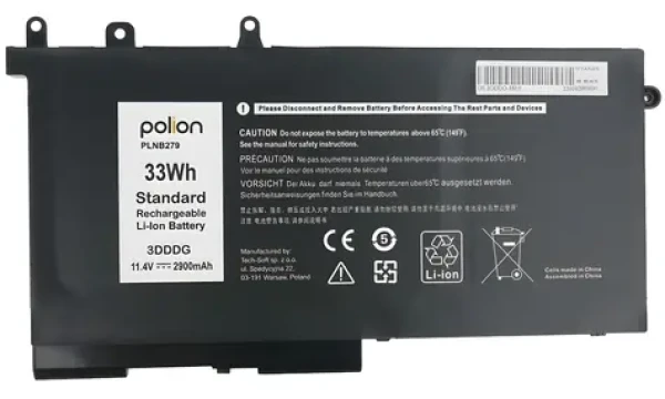 Trx Polion 3DDDDG / Batéria pre notebook / 2900 mAh / 33 Wh / pre DELL Latitude 5280 5290 5480 5490 5495 5580 (TRX-PLNB279)