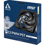 ARCTIC P12 PWM PST čierna / 120 mm / 200 - 1800 RPM / 95.65 m3h / 4-pin konektor + 4-pin socket (ACFAN00120A)