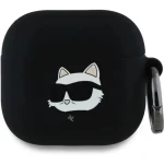 Karl Lagerfeld 3D Logo NFT Choupette Head Silikónové Puzdro pre AirPods 4 Black (57983124124)
