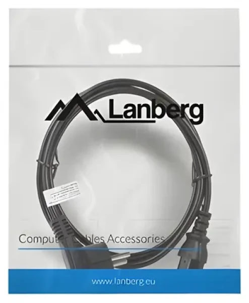 Lanberg napájací kábel CEE7/7 - IEC C13 čierna / Napájací kábel / 1,8 m (CA-C13C-10CC-0018-BK)