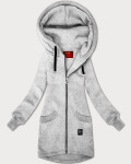 Svetlošedá dámska mikina so svetrovými vložkami LHD (AMG-172A) odstíny šedé M (38)