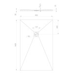 POLYSAN - TRENECA sprchová vanička z liateho mramoru s možnosťou úpravy rozmeru 140x90cm, biela matná 84309.11