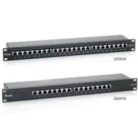 STP Patchpanel, equip, Cat.6, 24-Port - čierny (326424)