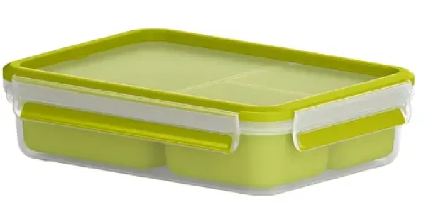 TEFAL Master Seal TO GO K3100412 zelená / Obdĺžniková dóza na jedlo / 1,2 l / plastová (4168430002714)
