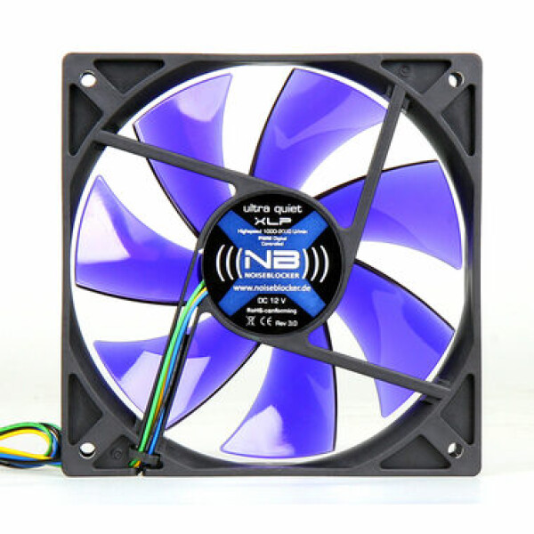 Noiseblocker BlackSilent Fan XL-P modrá / 120mm / 31 dB @ 2000 RPM / 75.33 CFM / 4-pin PWM (ITR-XL-P)