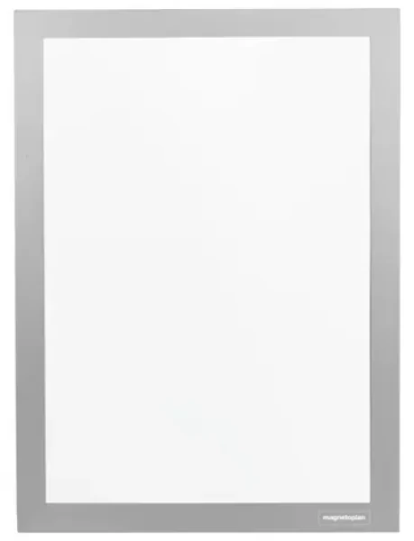 Magnetoplan Magnetofix A4 strieborná / Magnetický rámček / Samolepiace / 2 ks (MAGFRAMEADH4AG)