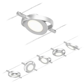 Paulmann RoundMac 94414 kompletný systém lankových svietidiel pevne zabudované LED osvetlenie LED chróm (matný); 94414