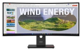34" Lenovo ThinkVision T34Wd-40 čierna / Monitor / VA / 3440 x 1440 / 21:9 / 120 Hz / HDMI / DP (64AEGAT1SE)