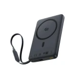 Baseus PicoGo Qi2.2 s káblom USB-C 10000mAh 45W čierna / Powerbanka / USB-C / Qi2.2 / Magnetické uchytenie (E0029000)