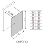 CERANO - Sprchová zástena Walk-in Onyx Duo Ľ/P - 8 mm - okrúhla vzpera - chróm, ryhované sklo - 110x200 CER-8050BD2254