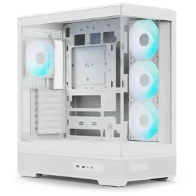 AeroCool P500B Digi biela / Skriňa / Midi Tower / ATX / ARGB / 2x tvrdené sklo / bez zdroja (ACCM-PN09143.21)