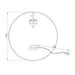 REA - Zrkadlo LED 50cm HZJ050 HOM-02820