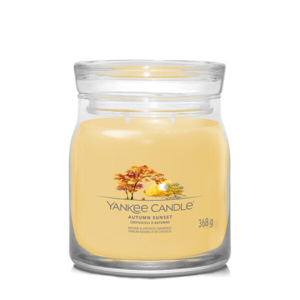 Yankee Candle Signature Autumn Sunset stredný pohár 368g / doba horenia až: 50 h (5038581129068)