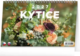 NOTIQUE Stolný kalendár Kytica CZ/SK 2027 / 23,1 x 14,5 cm