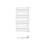 AQUALINE - MYTHOS vykurovacie teleso 500x1130, biela LLM511W