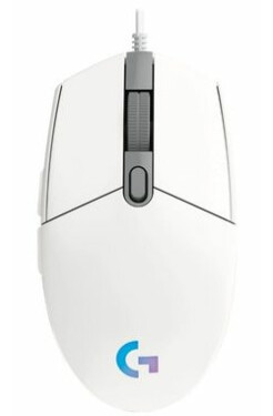 Logitech G203 Lightsync biela / drôtová herná myš / 8000 DPI / 6 tlačidiel / RGB Lightsync (910-005797)