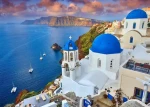 ENJOY Puzzle Santorini - Výhľad na lode, Grécko