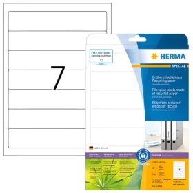 Herma etikety na zakladače Recycling A4 / Etikety na zakladače / 192x38 mm / 20 listov / 140 ks (10745)