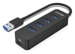 Unitek H1117A čierna / Hub USB / 4X USB-A 3.0 / aktívny 10 W (H1117A)