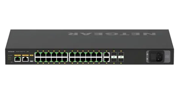 Netgear M4250-26G4F-PoE+ / Switch / L3 riadený / 24x Gigabit PoE+ / 2x Gigabit / 4X SFP (GSM4230P-100EUS)