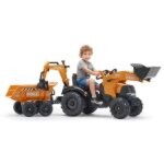 FALK Šliapací traktor 997W Case CE 580 Super N oranžový