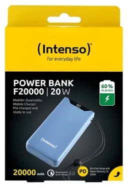 INTENSO Powerbank F20000 modrá / Powerbanka / 20000 mAh / PD 3.0 / QC 3.0 / USB-C / USB-A (7332055)