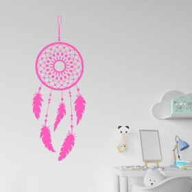 Veselá Stena Samolepka Lapač snov ornament Farba: růžová, Veľkosť: 40 x 107 cm
