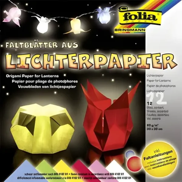 FOLIA Origami papier na lucerničky a lampióny