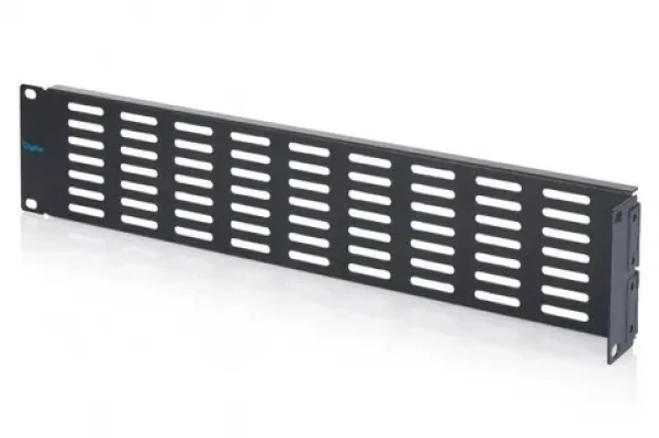 Digitus 19" čierna / Krycí panel 2U / výklopný / oceľový plech (DN-97695)