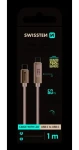 Swissten Kábel USB-C s LCD displejom 1m čierna / 60W / 2x USB-C (M) (71551075)