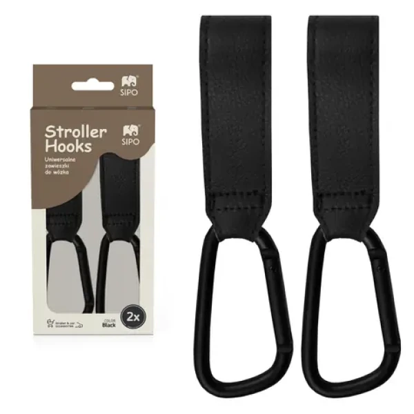 Sipo Háčiky na kočík 2ks čierna