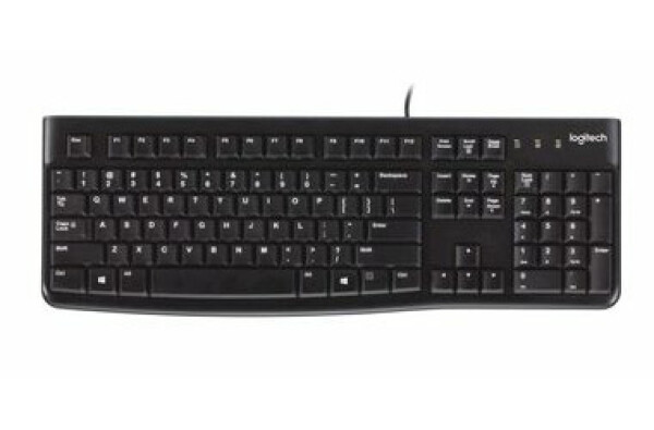 Logitech K120 US čierna / klávesnica / drôtová / USB kábel (920-002508)