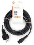 Nedis Napájací kábel čierna / Napájací kábel / Zástrčka Schuko - IEC C5 (trojlístok) / Priamy / 5 m (CEGL10130BK50)