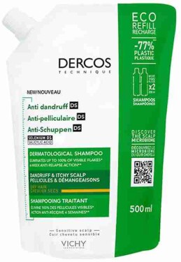 VICHY Dercos anti-dandruff DS dry šampón proti lupinám, suché vlasy 500 ml