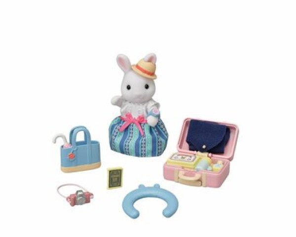 Sylvanian Families: Mamka biely králik a víkendový cestovný set