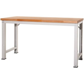 Manuflex WP4052.2001 Prídavný pracovný stôl PROFI štandard s masívnou bukovou doskou, ŠxHxH = 1500 x 700 x 840 mm; WP4052.2001