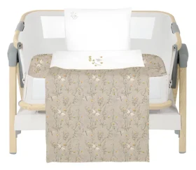 KikkaBoo Secret Garden Beige / Posteľná sada do postieľky / 3 ks / 50×85 cm (41101030195KB)