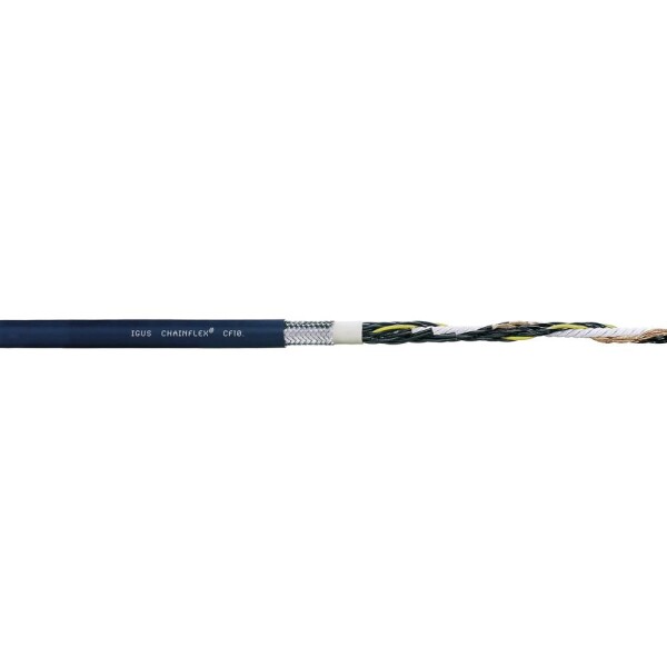 Igus CF10.02.04 vedenie ťažnej reťaze Chainflex CF 4 x 0.25 mm² modrá metrový tovar; CF10.02.04