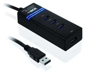 IUH3FB čierna / USB Hub / 4X USB 3.0 / 5 Gbit / s / kábel 0,5 m (iuh3fb)