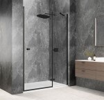 POLYSAN - GLOBE BLACK sprchové dvere do niky 800, číre sklo, pravé GB1080RB