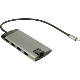 Inter-tech Argus GDC-802 sivá / Dokovacia stanica / USB-C / 1x HDMI / 3x USB 3.2 Gen 1 / LAN / čítačka kariet (88885551)