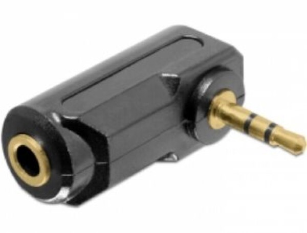 DeLock audio adaptér stereo jack 3.5 mm 3 pin samec na samicu / pravouhlý (65364)