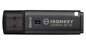 Kingston IronKey Locker+ 50 G2 256 GB / Flash Disk / USB 3.2 Gen 1 (USB-A) / AES-256 / 145 MB/s (IKLP50G2/256GB)